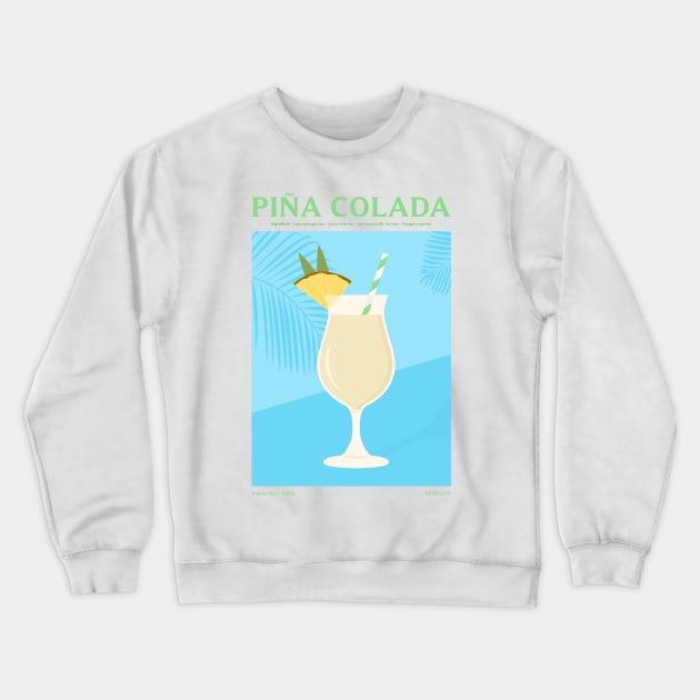 Pina Colada Cocktail Crewneck Sweatshirt by MurellosArt